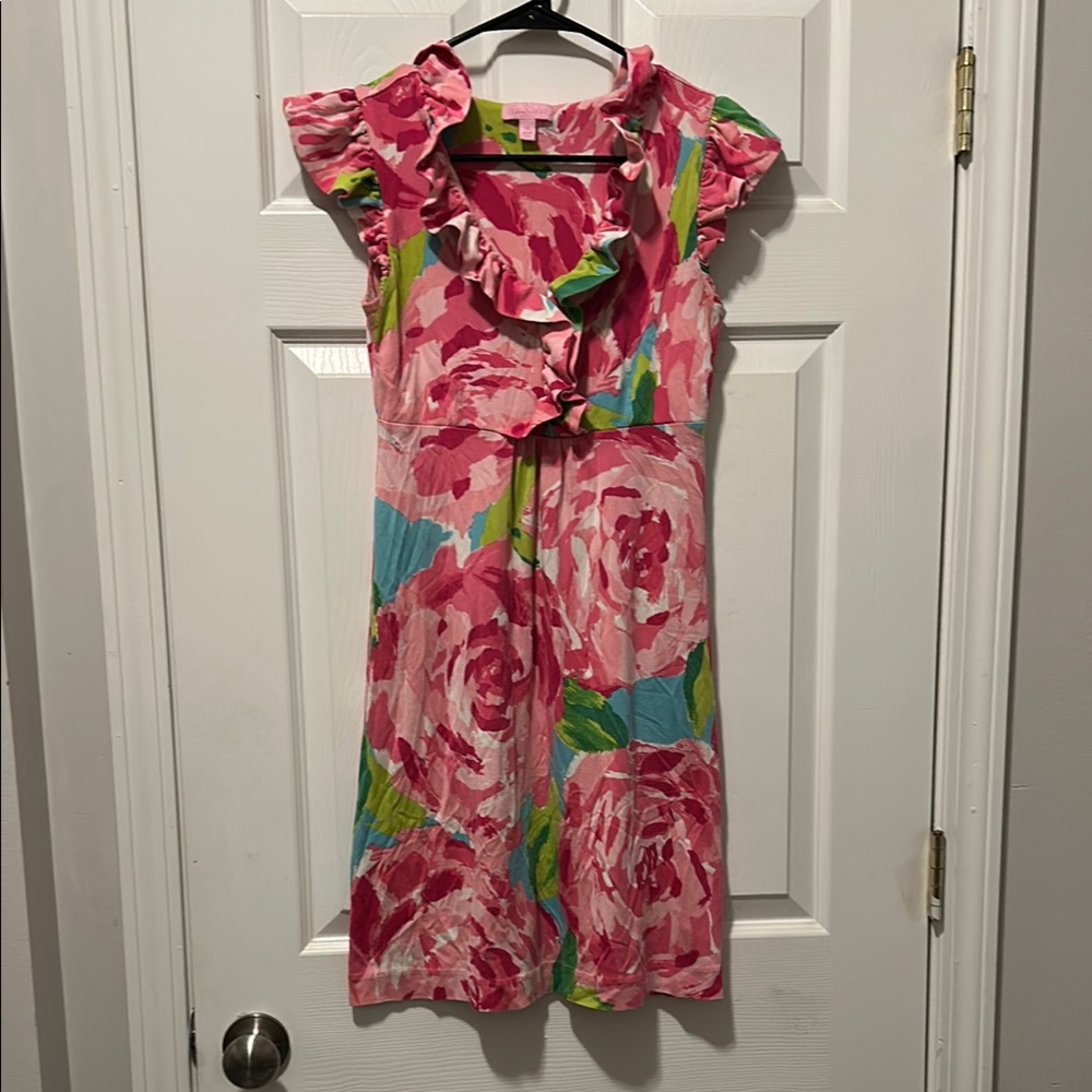 Lilly Pulitzer Pink and Green Floral Jumpsuit